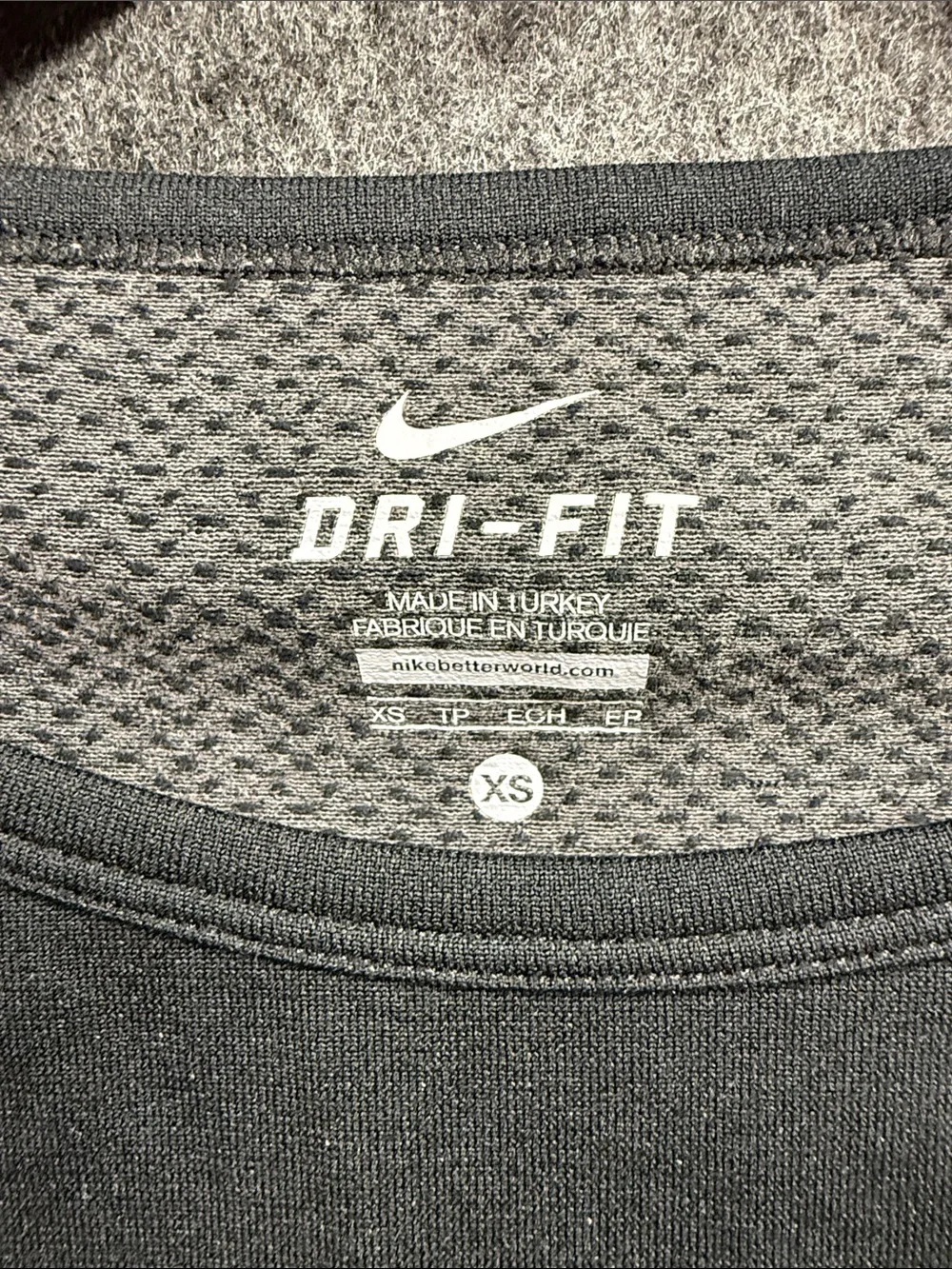 Nike Black Long-Sleeve Performance Tee with Stripe Detail - Picture 2 of 5